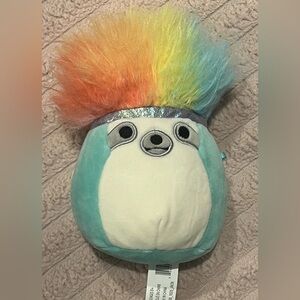 Squishmallows 8” Aqua Squish-Doos Aqua Sloth Rainbow Hair Plush